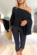 LAURENNE - Black Knit Top