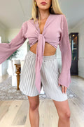 SYA - Greige Flowy Short