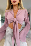 LIBBY - Old Pink Crop Top