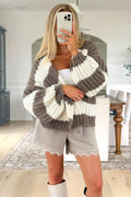LOUNNA - Taupe/Cream Knit Sweater