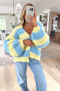 LOUNNA - Blue/Yellow Knit Sweater