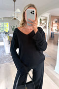 MELO - Black Knit Top