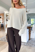 MELO - Beige Knit Top