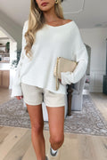 MELO - Cream Knit Top