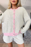 TATUM - Pink/Taupe Cardigan
