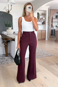 LORESS -Burgundy Flare Pants