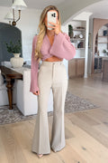 LORESS - Beige Flare Pants