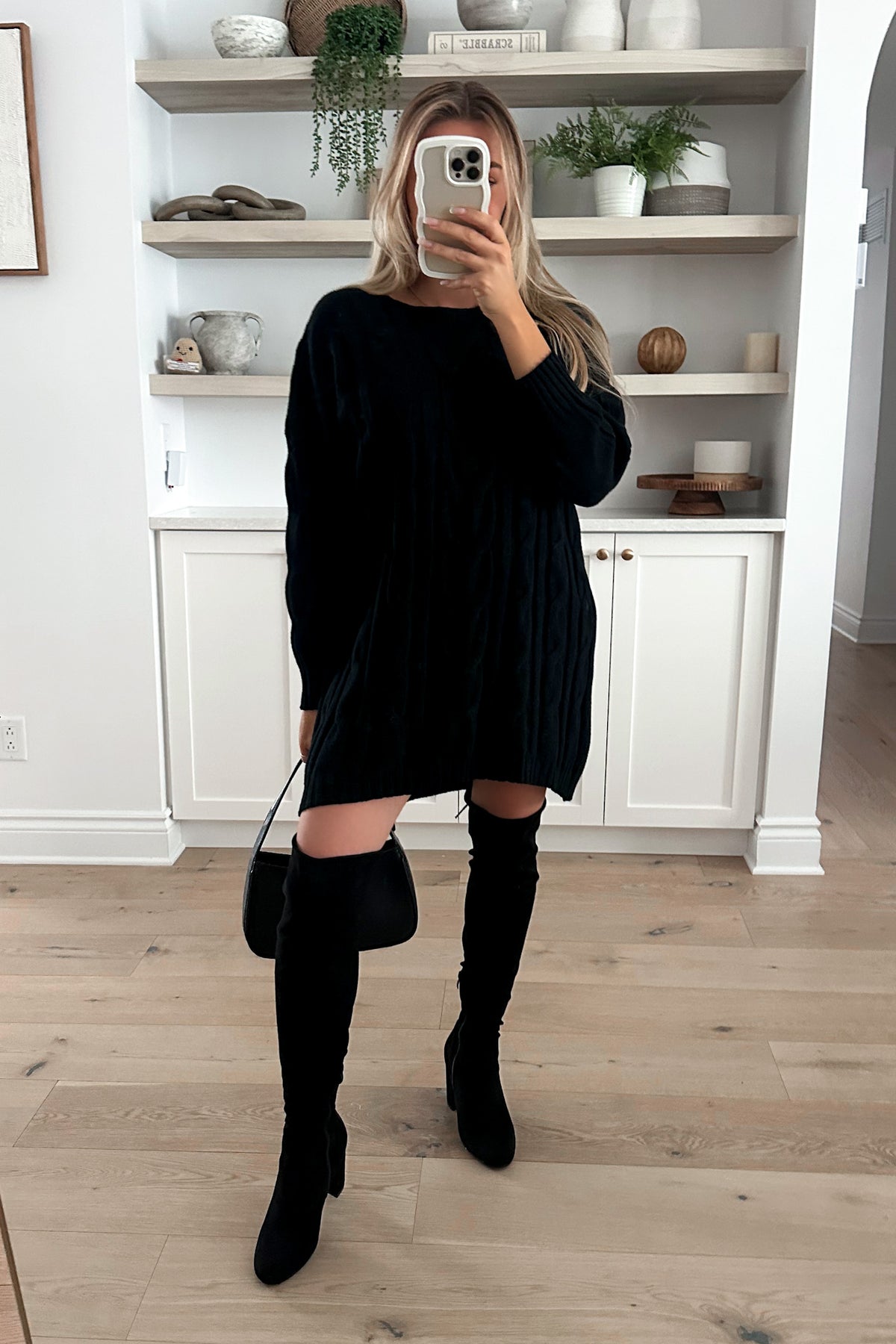 CLEVER - Black Long Sweater