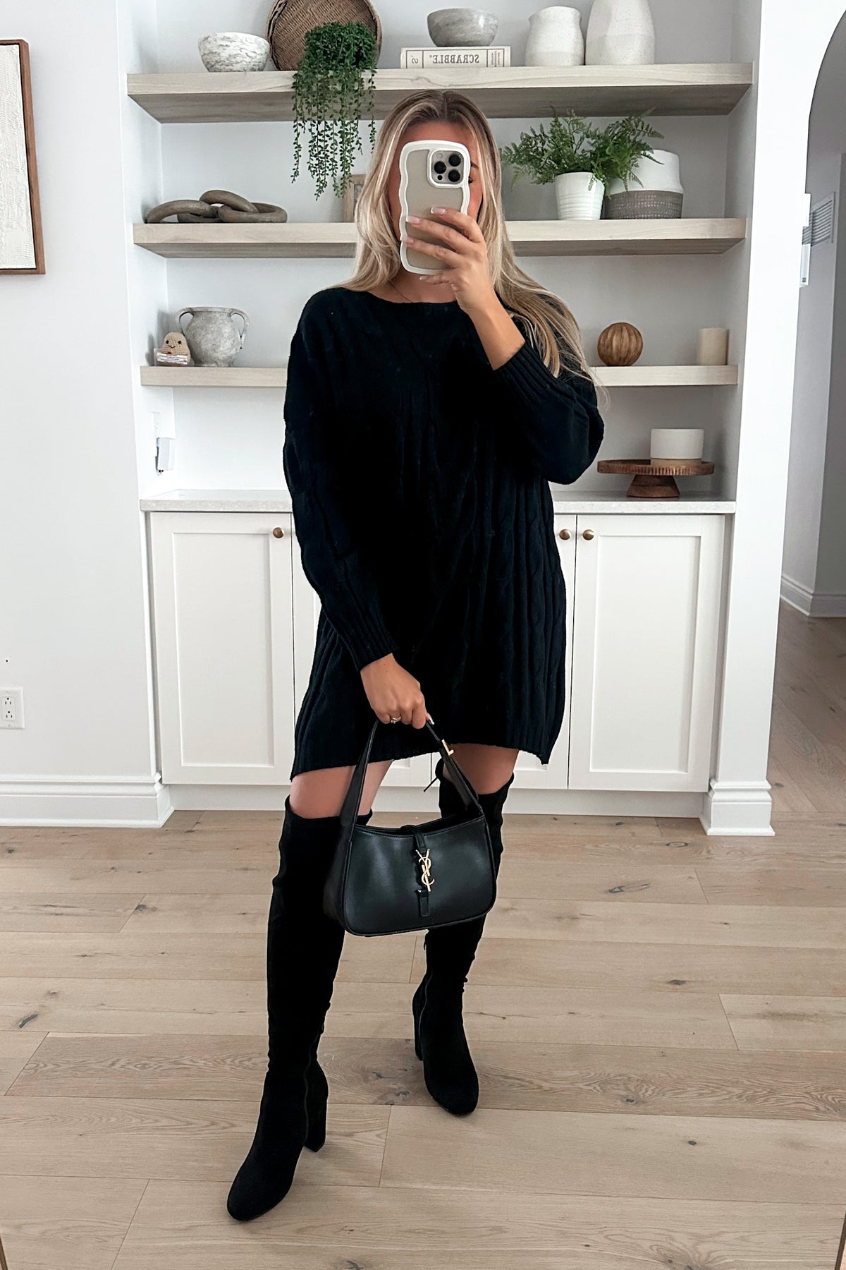 CLEVER - Black Long Sweater