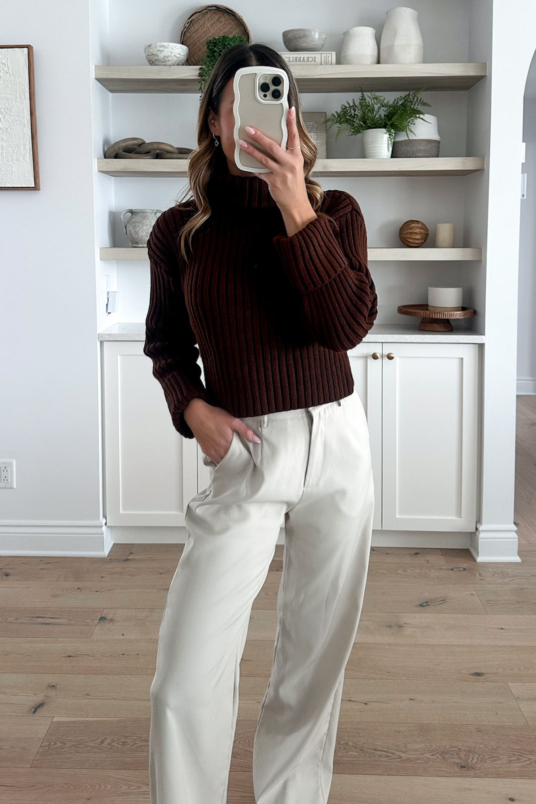 PURE - Brown Chunky Turtleneck