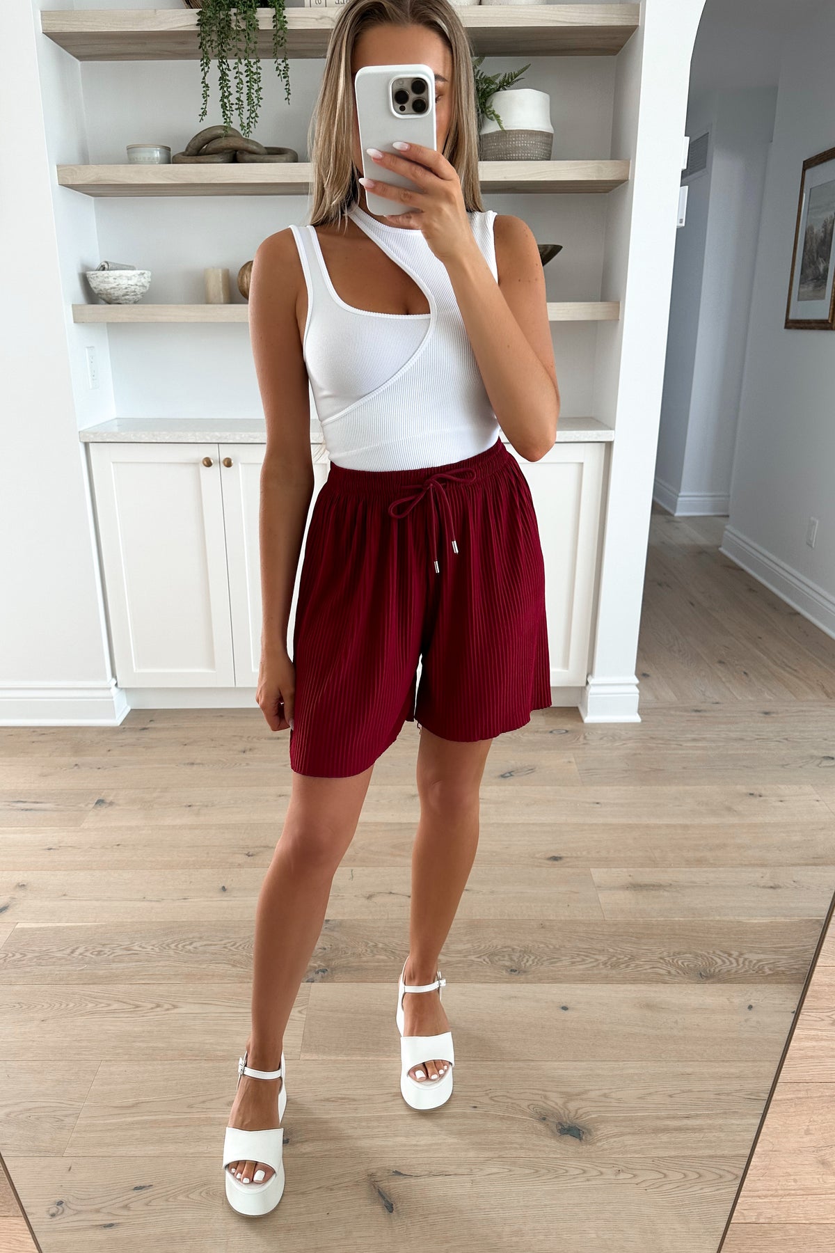 CHARME - Burgundy Shorts