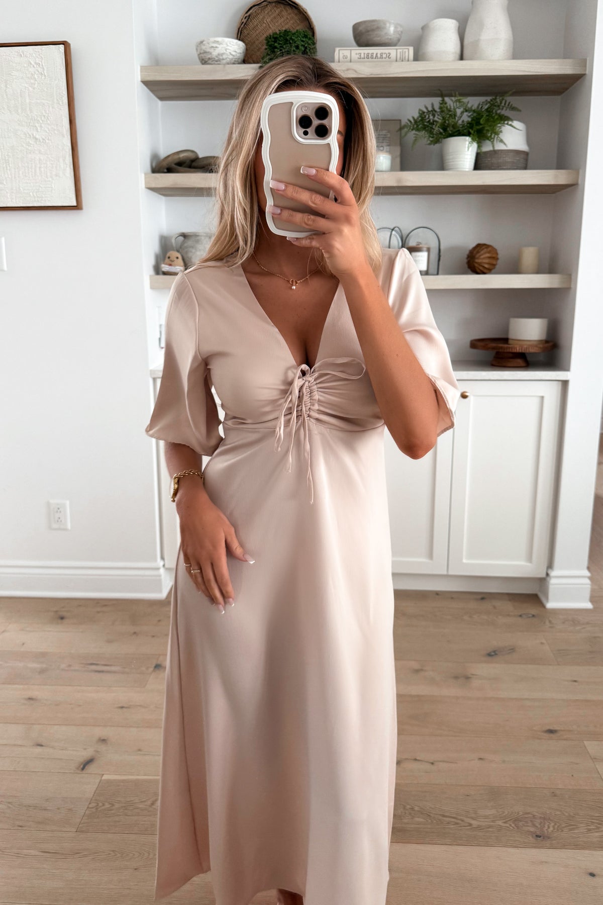 AZANNE - Beige Maxi Dress