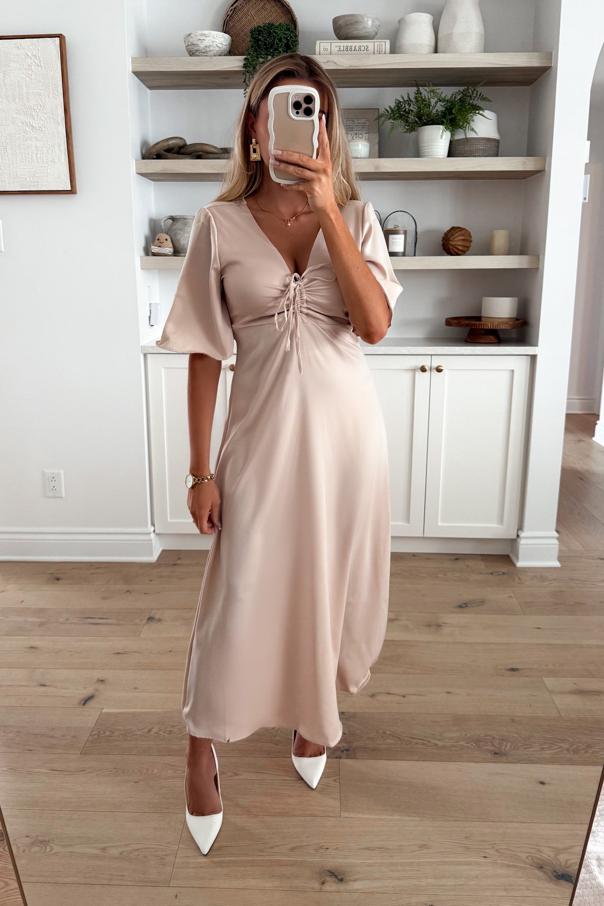 AZANNE - Beige Maxi Dress