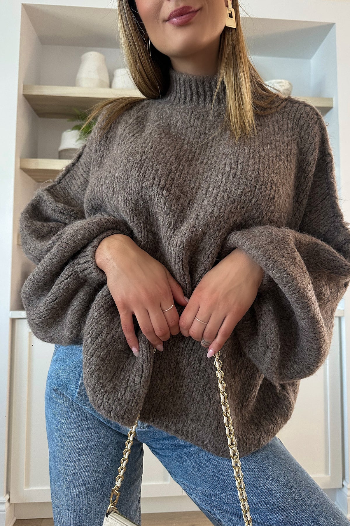 SWEETY - Brown Sweater