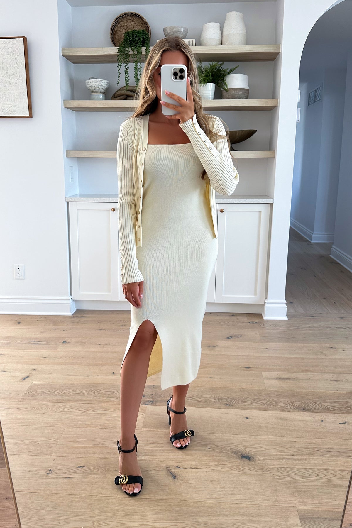 ABBY - Cream Two pieces Dress