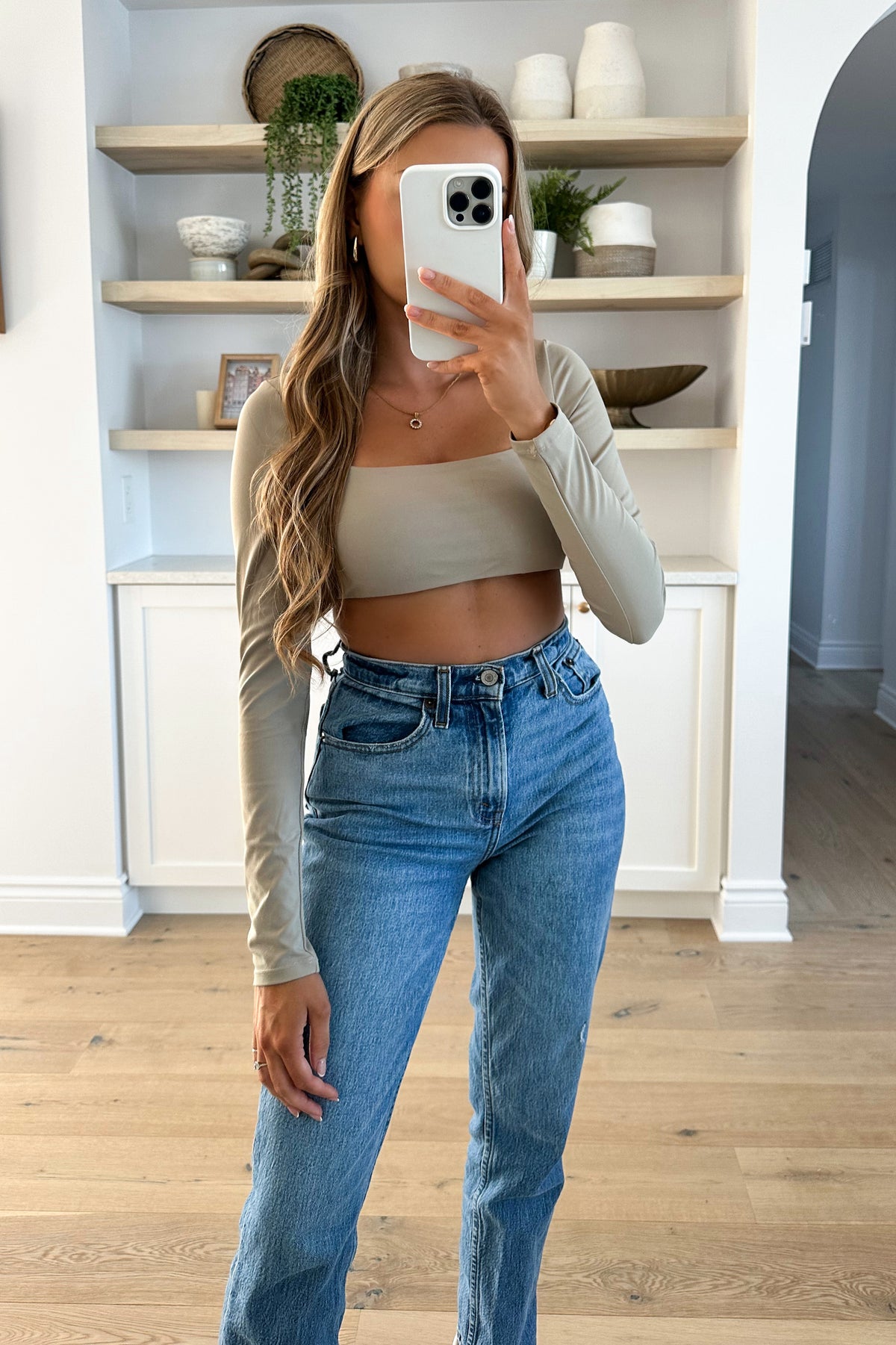 LIV - Beige Crop Top