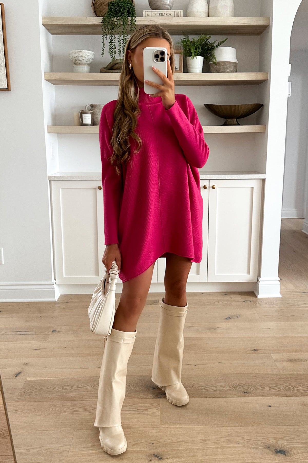 SOFYA - Long Pink Sweater