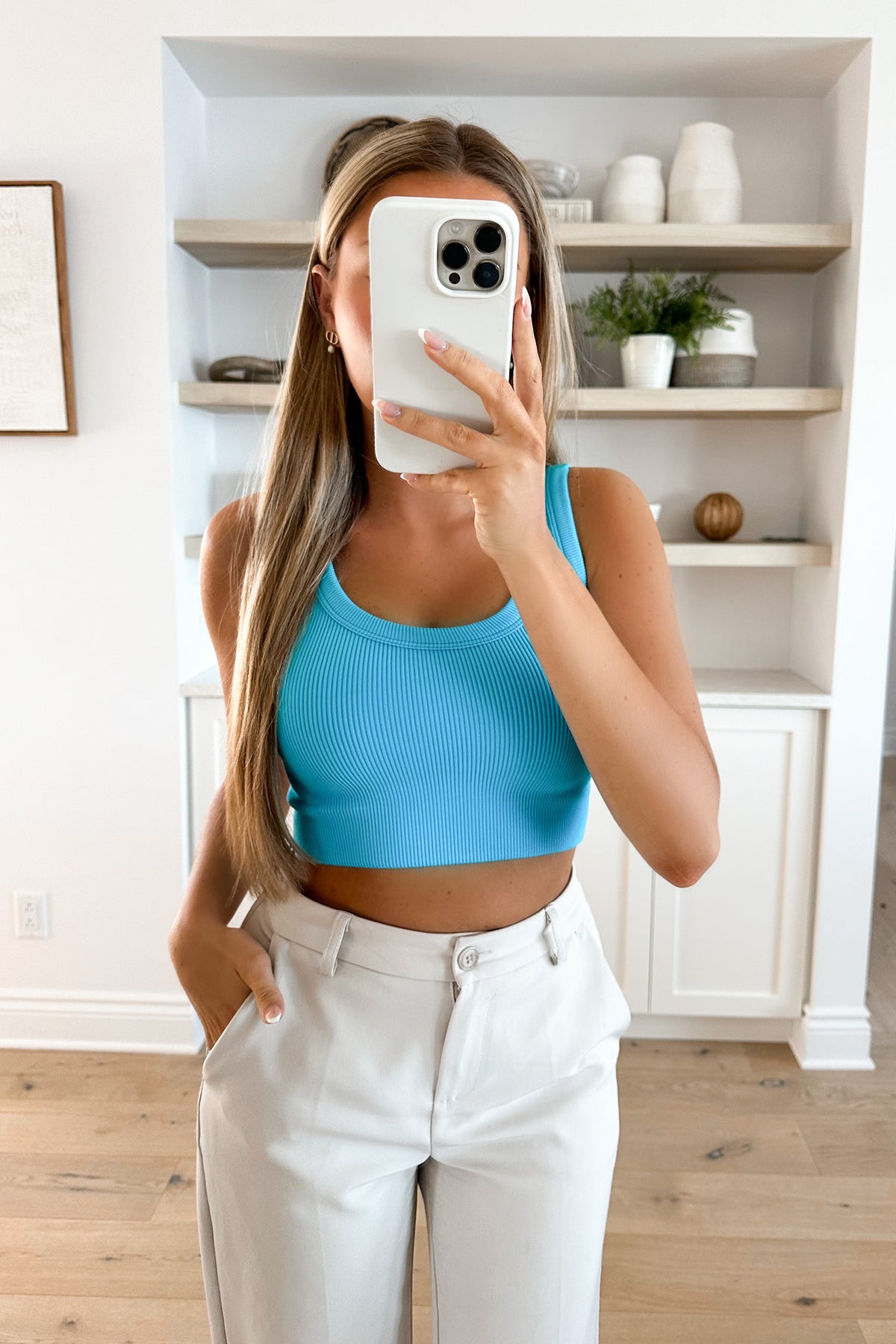 MINI - Blue Crop Top