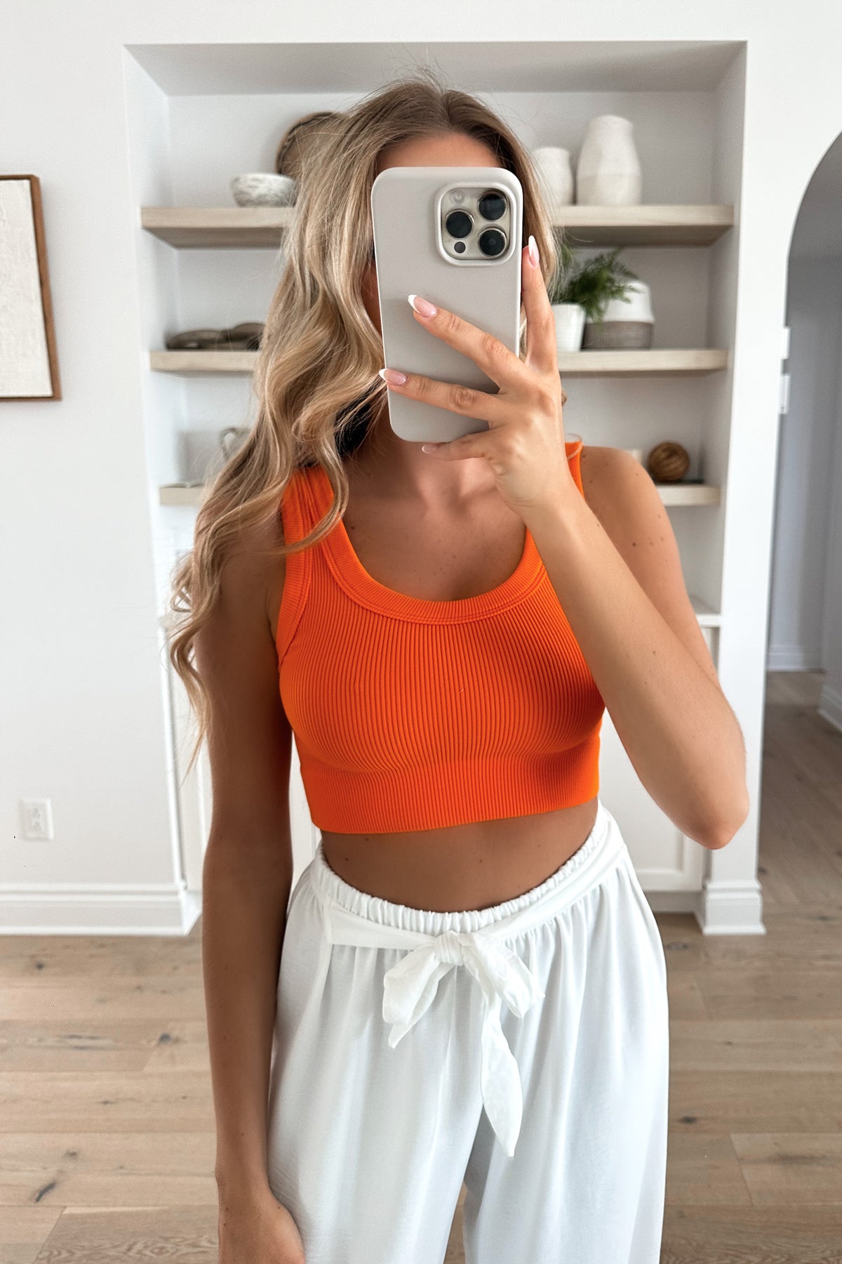 MINI - Orange Crop Top