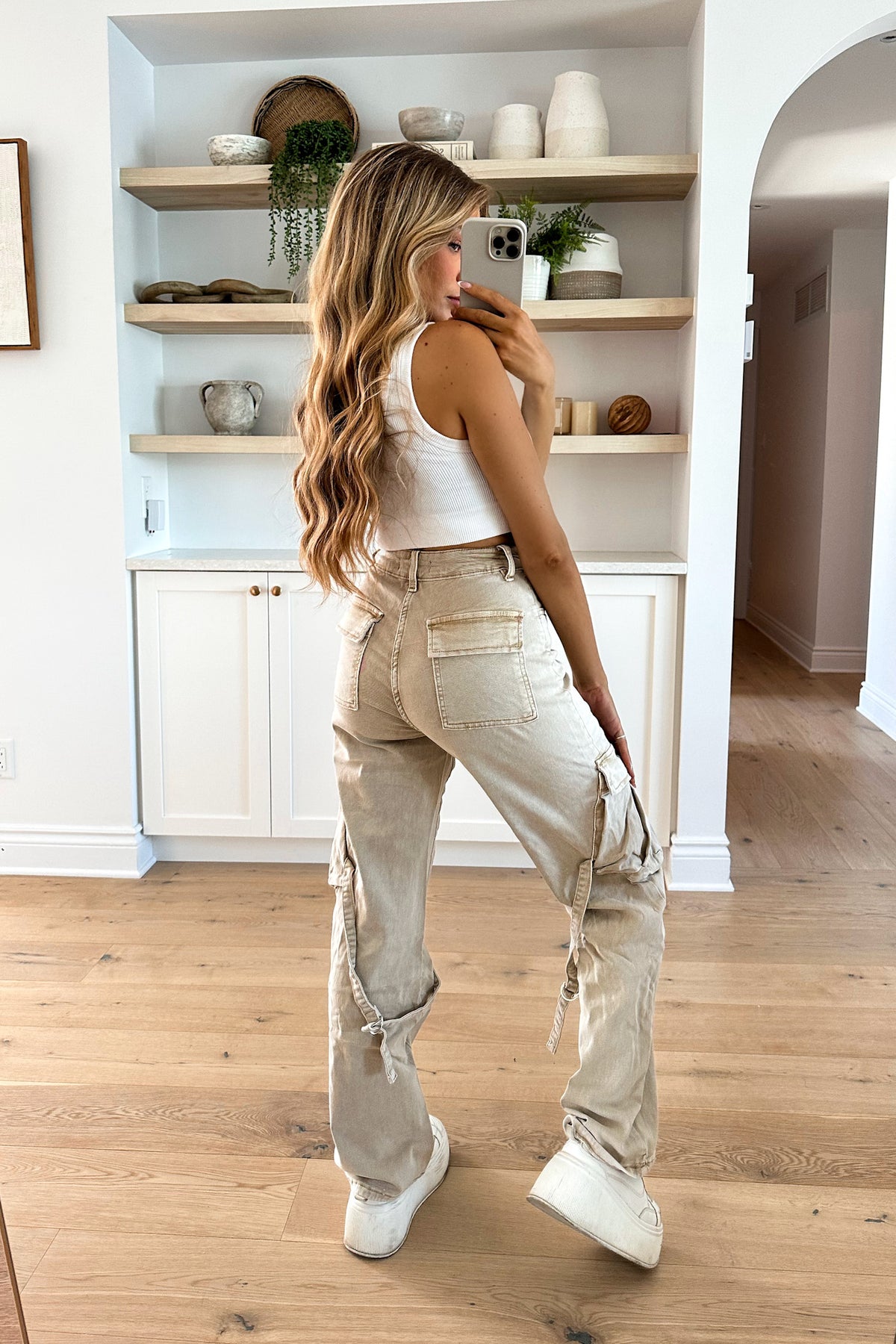 PAIN - Beige Cargo Jeans