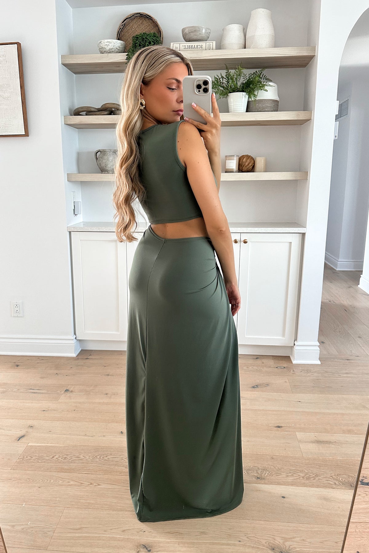 FRANCESKA - Khaki Maxi Dress