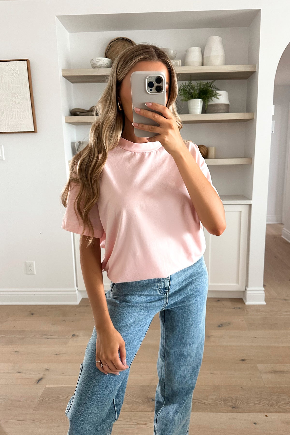 LAUREL - Pink Oversized T-Shirt pale**