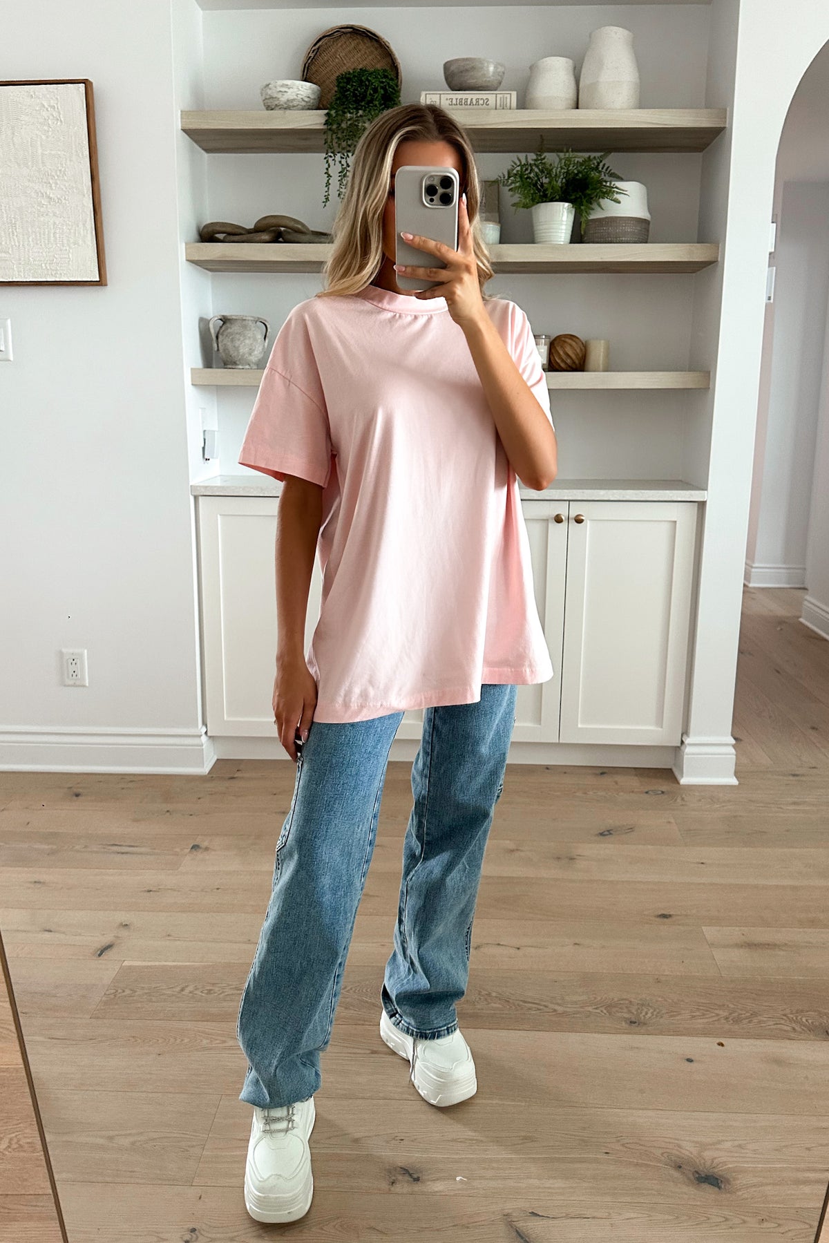 LAUREL - Pink Oversized T-Shirt pale**