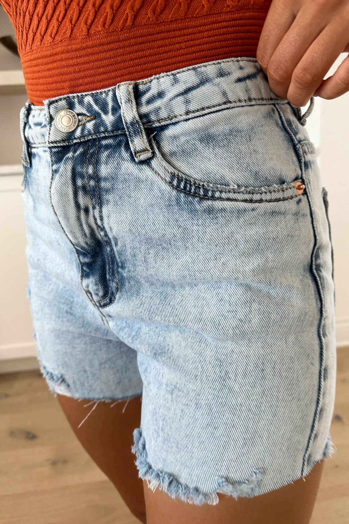ESCALE - Short en jeans non lavé