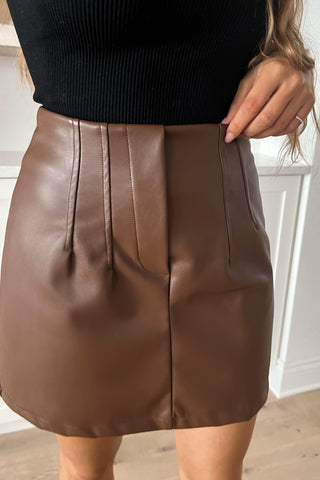 ILLUSION - Brown Skirt