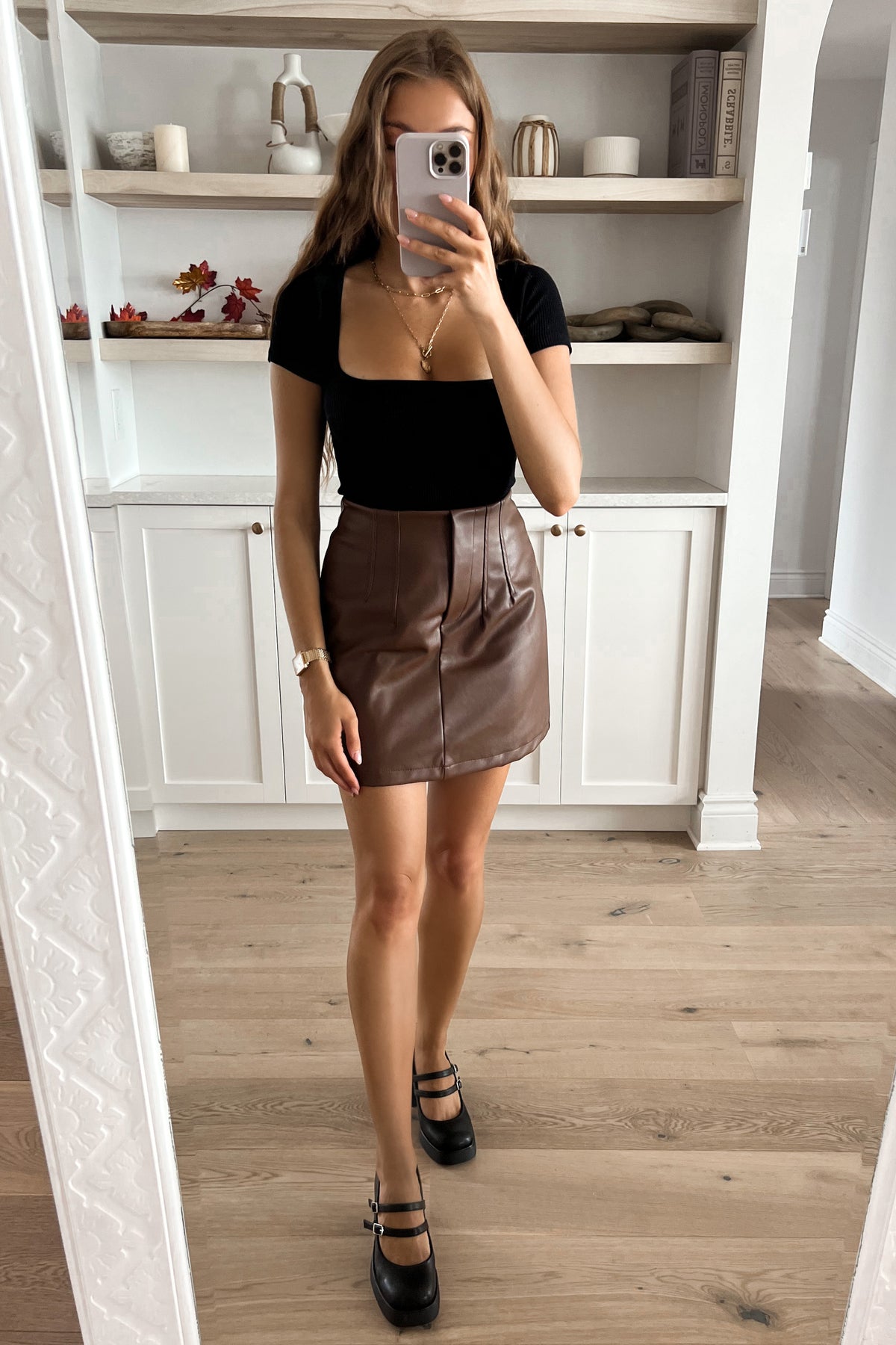 ILLUSION - Brown Skirt